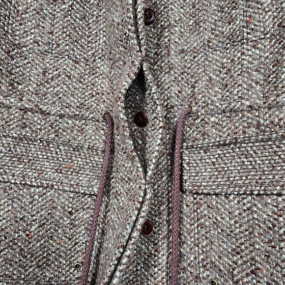 Eddie Bauer Wool Mohair Blend Vest Women Herringbone Button Front Pockets Medium - Picture 7 of 10